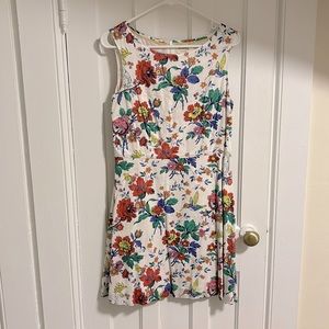 Like New Boden Girls' Floral Cotton Sleeveless Flare Dress (Fits Women Size M)